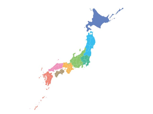 Mapa Japonii