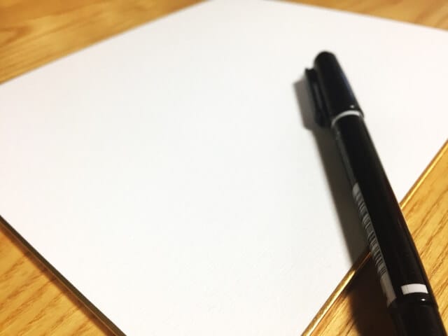 色紙とペン