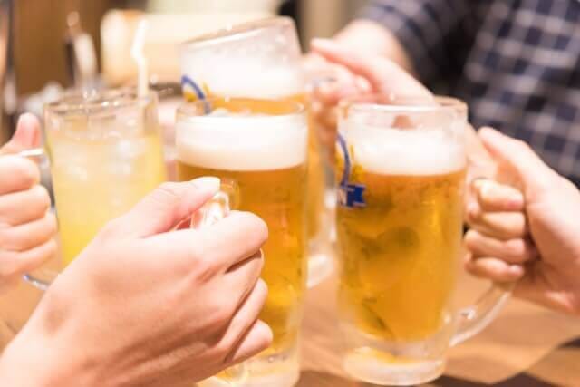 ビールで乾杯