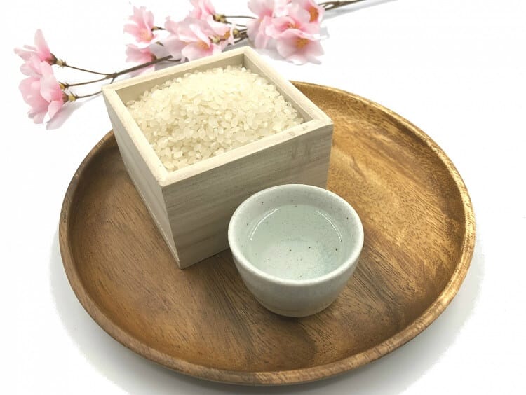 Rice in Masu and Sake in Choco