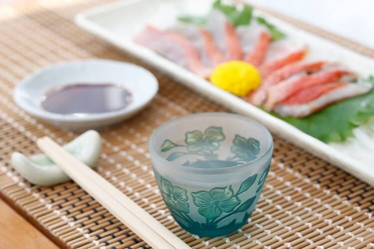 Sake and sashimi