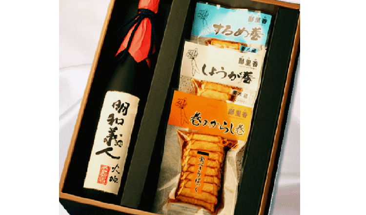 純米大吟醸 明和義人 からし巻き3種セット 今代司酒造