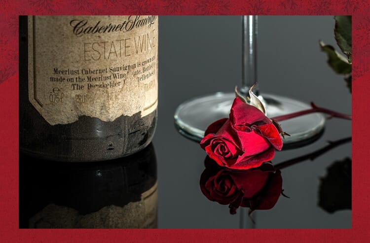 薔薇とワイン