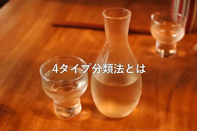 日本酒が入ったガラス製の徳利とグラス