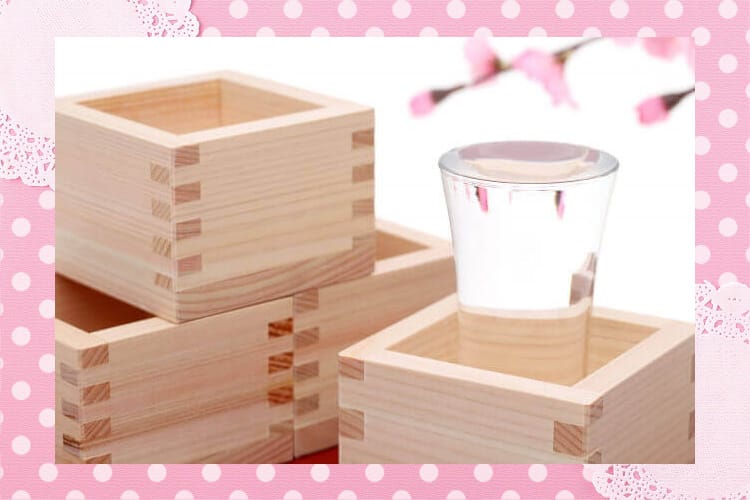 4つの枡ともっきりと桜