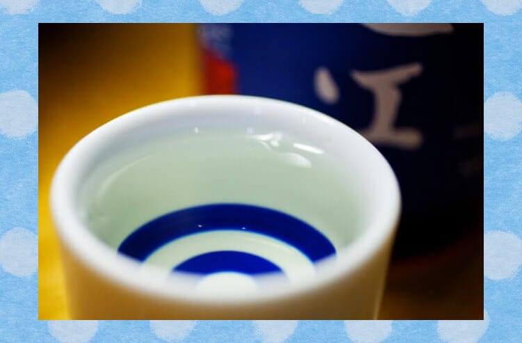 Close-up photo of sake in Choco